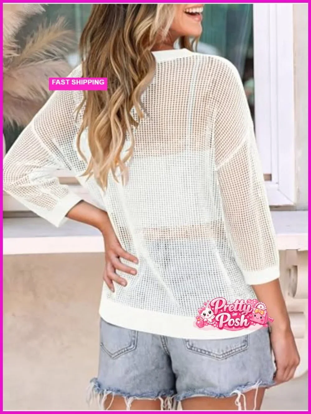 Crochet Hollow Out Knit Swim Cover Up Beach Tunic